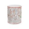 Floral Rose Gold Marble Ceramic Mug