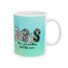 Jesus Floral Ceramic Mug — Inspirational Pastel Coffee Cup
