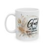 Scripture Floral Ceramic Mug — "With God All Things Are Possible"